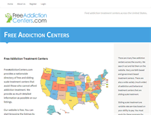 Tablet Screenshot of freeaddictioncenters.com